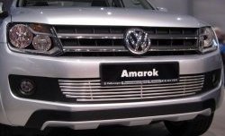 8 399 р. Декоративная вставка воздухозаборника Berkut Volkswagen Amarok дорестайлинг (2009-2016)  с доставкой в г. Вологда. Увеличить фотографию 2