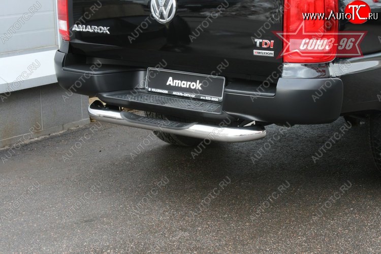 13 139 р. Защита заднего бампера с проступью Souz-96 (d76, короткая) Volkswagen Amarok дорестайлинг (2009-2016)  с доставкой в г. Вологда