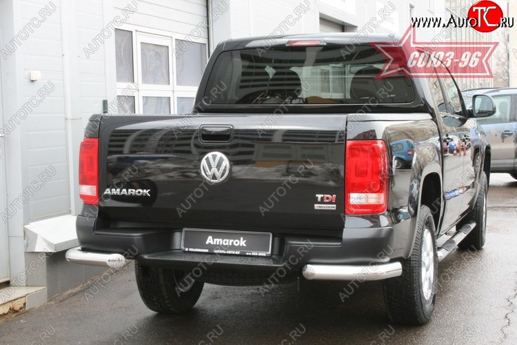12 779 р. Защита заднего бампера Souz-96 (d76) Volkswagen Amarok дорестайлинг (2009-2016)  с доставкой в г. Вологда
