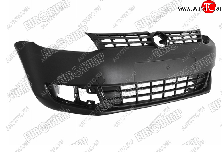 6 699 р. Передний бампер EUROBUMP (в сборе с решеткой) Volkswagen Caddy 2K рестайлинг (2010-2015) (Неокрашенный)  с доставкой в г. Вологда