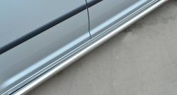 79 999 р. Защита порогов из круглой трубы диаметром 63 мм (рестайлинг) Russtal Volkswagen Caddy 2K дорестайлинг (2003-2010) (Защита порогов с со скосами на торцах (вариант 1))  с доставкой в г. Вологда. Увеличить фотографию 6