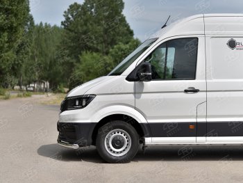 18 949 р. Защита переднего бампера (Ø63 мм, нержавейка) SLITKOFF Volkswagen Crafter 2 (2017-2025)  с доставкой в г. Вологда. Увеличить фотографию 3
