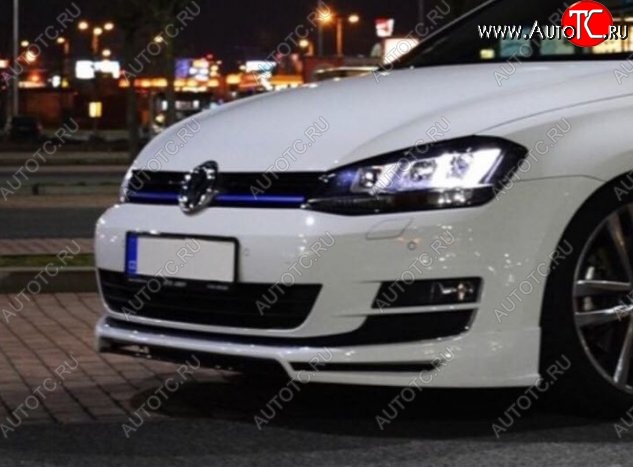3 749 р. Накладка на передний бампер CT Volkswagen Golf 7 дорестайлинг, хэтчбэк 5 дв. (2012-2017) (Неокрашенная)  с доставкой в г. Вологда
