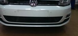 2 099 р. Сетка на бампер Russtal (черная) Volkswagen Golf 7 дорестайлинг, хэтчбэк 5 дв. (2012-2017)  с доставкой в г. Вологда. Увеличить фотографию 3