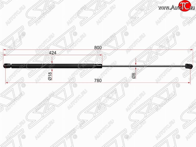 889 р. Газовый упор капота SAT  Volkswagen Golf  7 (2012-2017) дорестайлинг, хэтчбэк 5 дв.  с доставкой в г. Вологда