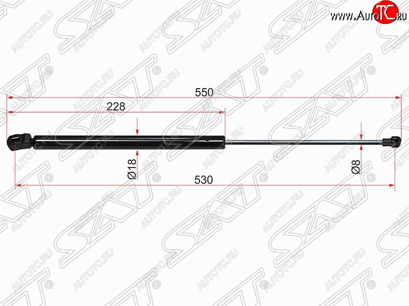 529 р. Газовый упор крышки багажника SAT Volkswagen Golf 7 дорестайлинг, хэтчбэк 5 дв. (2012-2017)  с доставкой в г. Вологда