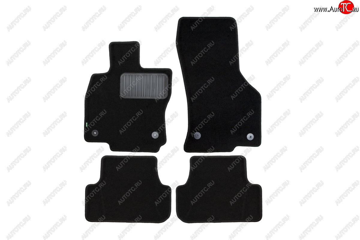 6 599 р. Текстильные коврики салона Klever Standart хэтчбек АКПП Volkswagen Golf 7 дорестайлинг, хэтчбэк 5 дв. (2012-2017) (Черные)  с доставкой в г. Вологда