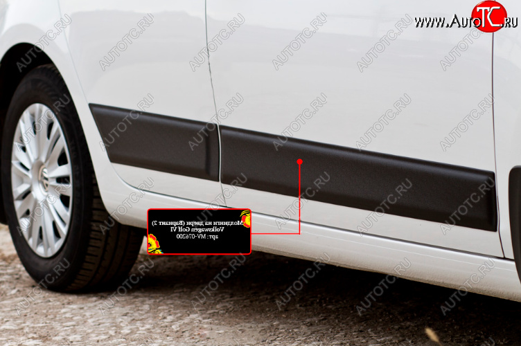 1 259 р. Молдинг двери RA V2 (передний правый) Volkswagen Golf 6 хэтчбэк 5 дв. (2008-2014) (Поверхность глянец (под окраску), Неокрашенный)  с доставкой в г. Вологда