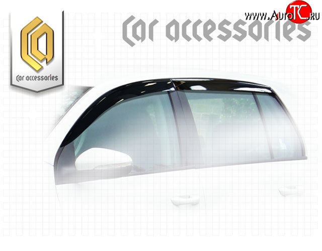 2 199 р. Комплект дефлекторов окон CA Plastic Volkswagen Golf 6 хэтчбэк 5 дв. (2008-2014) (Classic полупрозрачный)  с доставкой в г. Вологда