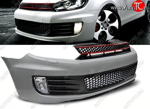 39 449 р. Передний бампер GTI Style Volkswagen Golf 6 хэтчбэк 5 дв. (2008-2014) (Неокрашенный)  с доставкой в г. Вологда