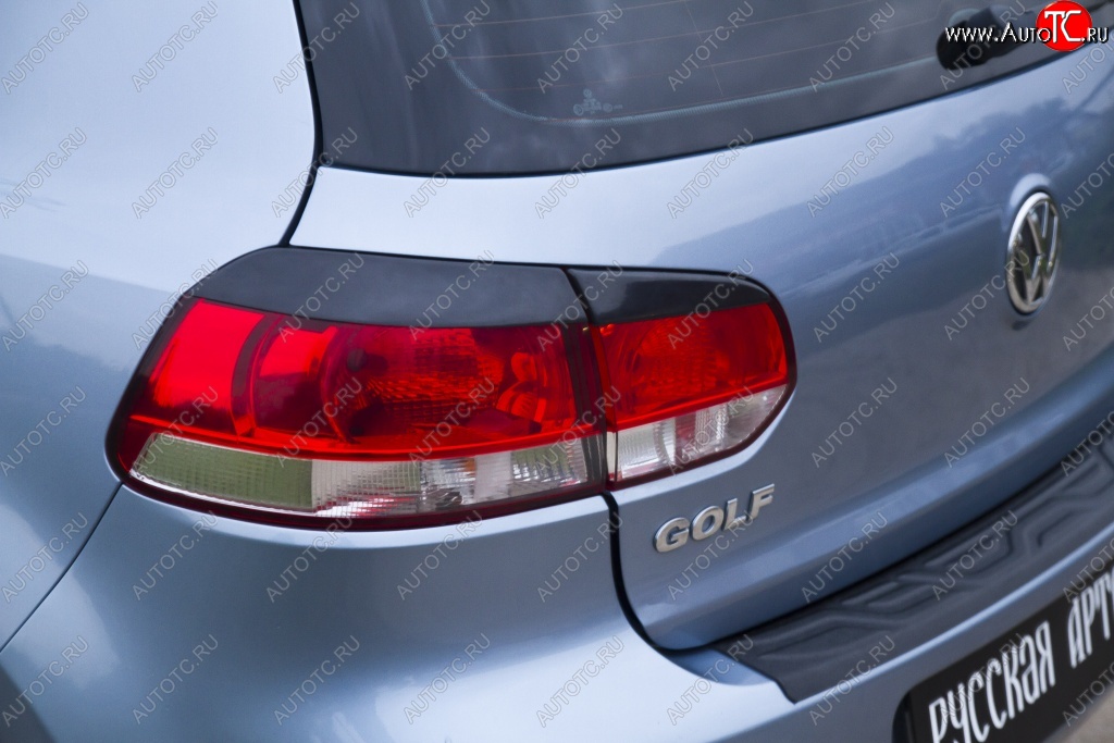 749 р. Реснички на фонари RA Volkswagen Golf 6 хэтчбэк 5 дв. (2008-2014) (Неокрашенные)  с доставкой в г. Вологда