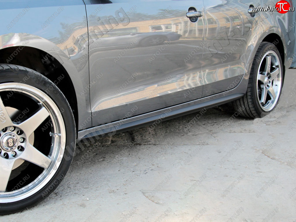 5 879 р. Пороги MV Tuning (Шагрень) Volkswagen Jetta A6 седан дорестайлинг (2011-2015) (Неокрашенные)  с доставкой в г. Вологда