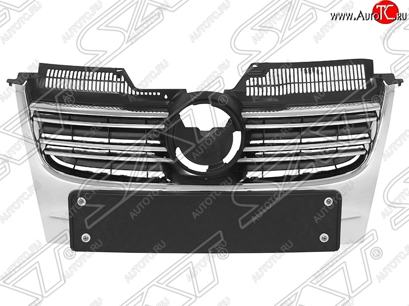 4 549 р. Решётка радиатора SAT  Volkswagen Jetta  A5 (2005-2011) седан (Неокрашенная)  с доставкой в г. Вологда