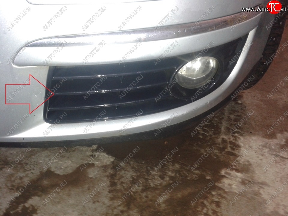 539 р. Решетка переднего бампера SPARD (под ПТФ с хромом, правая) Volkswagen Jetta A5 седан (2005-2011)  с доставкой в г. Вологда
