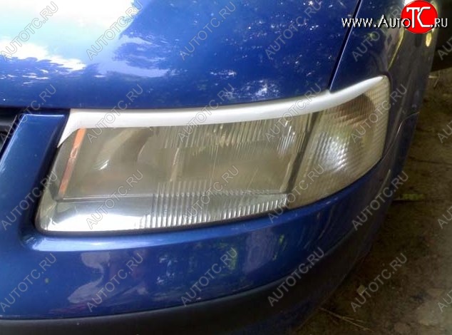1 649 р. Реснички на фары CT Volkswagen Passat B5 универсал дорестайлинг (1996-2000) (Неокрашенные)  с доставкой в г. Вологда