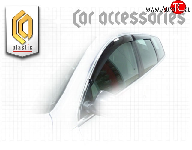 1 999 р. Дефлектора окон CA Plastic (черный)  Volkswagen Passat  B6 (2005-2010) универсал (Classic полупрозрачный, Без хром.молдинга)  с доставкой в г. Вологда