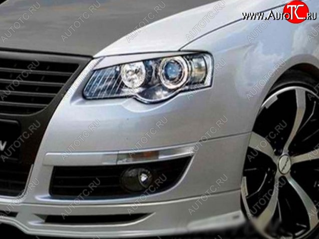 1 649 р. Реснички на фары CT v1 Volkswagen Passat B6 универсал (2005-2010) (Неокрашенные)  с доставкой в г. Вологда