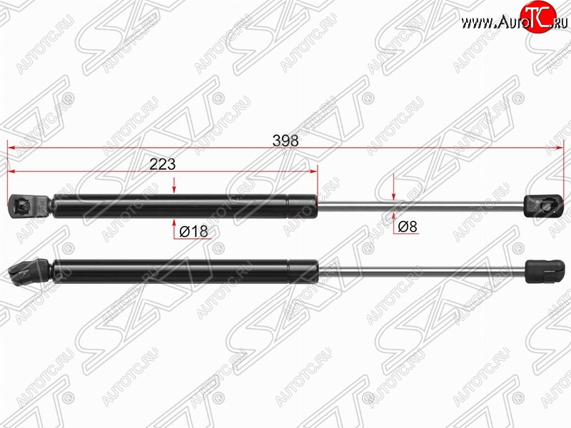 549 р. Газовый упор крышки багажника SAT Volkswagen Passat B6 универсал (2005-2010)  с доставкой в г. Вологда