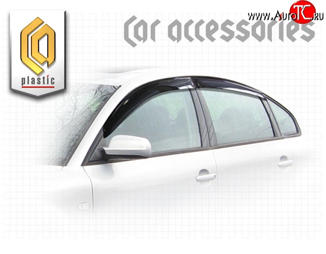 2 259 р. Комплект дефлекторов окон CA Plastic Volkswagen Passat B5.5 седан рестайлинг (2000-2005) (Classic полупрозрачный, Без хром.молдинга)  с доставкой в г. Вологда