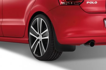 4 799 р. Брызговики Frosch Volkswagen Polo 5 седан рестайлинг (2015-2020) (Задние)  с доставкой в г. Вологда. Увеличить фотографию 2
