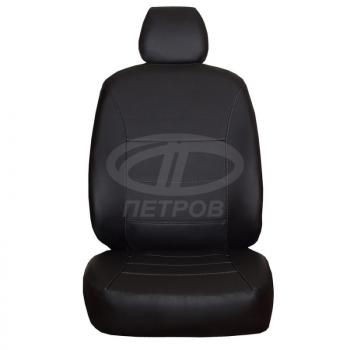 5 699 р. Чехлы сидений (экокожа, 2/3) ПЕТРОВ Орегон Volkswagen Polo 5 седан дорестайлинг (2009-2015) (черный)  с доставкой в г. Вологда. Увеличить фотографию 2