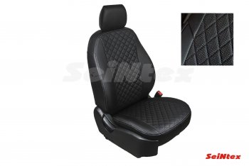 Чехлы для сидений Seintex (экокожа, ромб) Volkswagen Polo 5 седан дорестайлинг (2009-2015) (Черный)