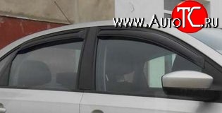999 р. Комплект дефлекторов окон (ветровиков) 4 шт. (седан) Russtal Volkswagen Polo 5 седан дорестайлинг (2009-2015)  с доставкой в г. Вологда
