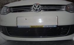2 089 р. Сетка на бампер Russtal (черная) Volkswagen Polo 5 седан дорестайлинг (2009-2015)  с доставкой в г. Вологда. Увеличить фотографию 3