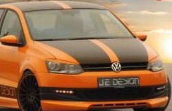 439 р. Реснички JeDesign на фары Volkswagen Polo 5 седан дорестайлинг (2009-2015) (Неокрашенные)  с доставкой в г. Вологда. Увеличить фотографию 2