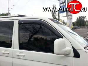 1 799 р. Комплект дефлекторов окон (Multivan) SkyLine Volkswagen Transporter T5 дорестайлинг (2003-2009)  с доставкой в г. Вологда