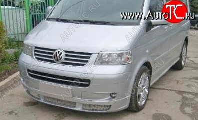 7 699 р. Накладка на передний бампер CT Volkswagen Transporter T5 дорестайлинг (2003-2009) (Неокрашенная)  с доставкой в г. Вологда