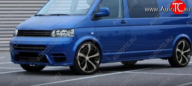 6 149 р. Пороги накладки CT Volkswagen Transporter T5 дорестайлинг (2003-2009) (Неокрашенные)  с доставкой в г. Вологда