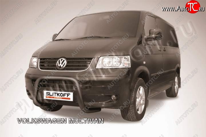 20 999 р. Кенгурятник d57 низкий мини Volkswagen Transporter T5 дорестайлинг (2003-2009) (Цвет: серебристый)  с доставкой в г. Вологда