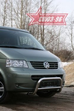 12 959 р. Защита переднего бампера Souz-96 (d60) Volkswagen Transporter T5 дорестайлинг (2003-2009)  с доставкой в г. Вологда. Увеличить фотографию 2