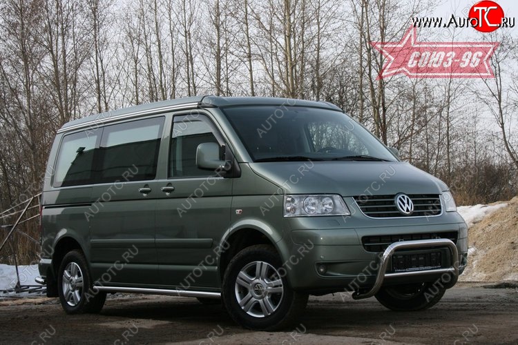 12 959 р. Защита переднего бампера Souz-96 (d60) Volkswagen Transporter T5 дорестайлинг (2003-2009)  с доставкой в г. Вологда