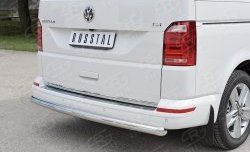 15 799 р. Защита заднего бампера (Ø63 мм, нержавейка, длинная база) SLITKOFF Volkswagen Transporter T6 дорестайлинг (2015-2019)  с доставкой в г. Вологда. Увеличить фотографию 3