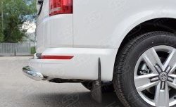15 799 р. Защита заднего бампера (Ø63 мм, нержавейка, длинная база) SLITKOFF Volkswagen Transporter T6 дорестайлинг (2015-2019)  с доставкой в г. Вологда. Увеличить фотографию 4