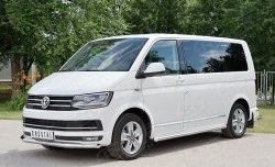 17 499 р. Защита переднего бампера (Ø63 мм, нержавейка, короткая база) SLITKOFF Volkswagen Multivan T6 дорестайлинг (2016-2019)  с доставкой в г. Вологда. Увеличить фотографию 3