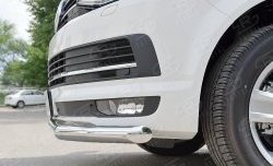 17 499 р. Защита переднего бампера (Ø63 мм, нержавейка, короткая база) SLITKOFF Volkswagen Multivan T6 дорестайлинг (2016-2019)  с доставкой в г. Вологда. Увеличить фотографию 4