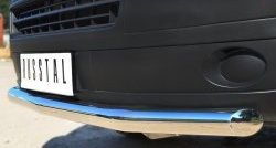 15 799 р. Одинарная защита переднего бампера диаметром 63 мм SLITKOFF Volkswagen Transporter T5 рестайлинг (2009-2015)  с доставкой в г. Вологда. Увеличить фотографию 3