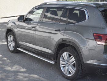 21 099 р. Пороги труба 120х60 Russtal (овал с проступью) Volkswagen Teramont CA1 дорестайлинг (2016-2020)  с доставкой в г. Вологда. Увеличить фотографию 4