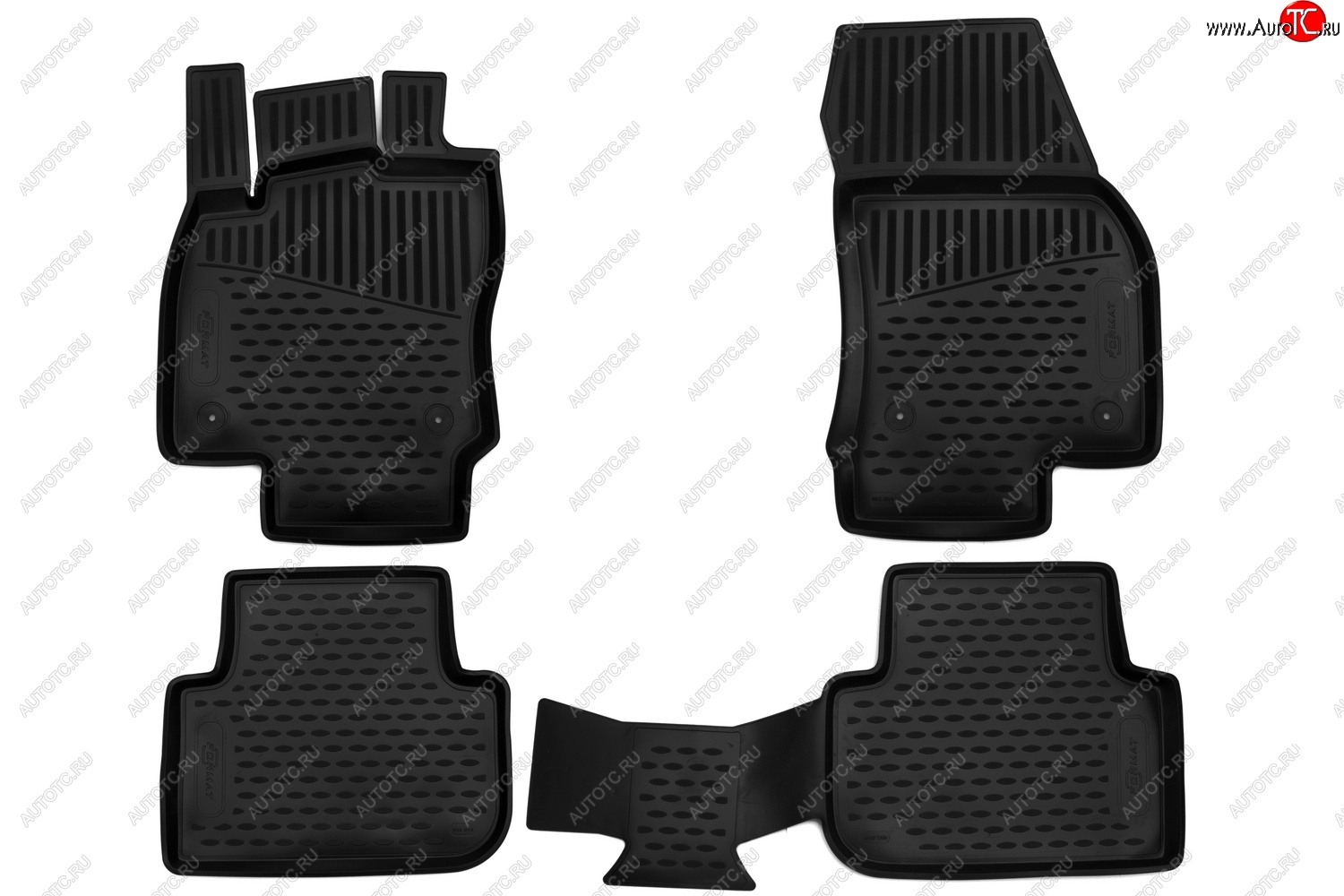 5 399 р. Комплект ковриков в салон с повышенной износостойкостью Format Volkswagen Tiguan Mk2 рестайлинг (2020-2022)  с доставкой в г. Вологда