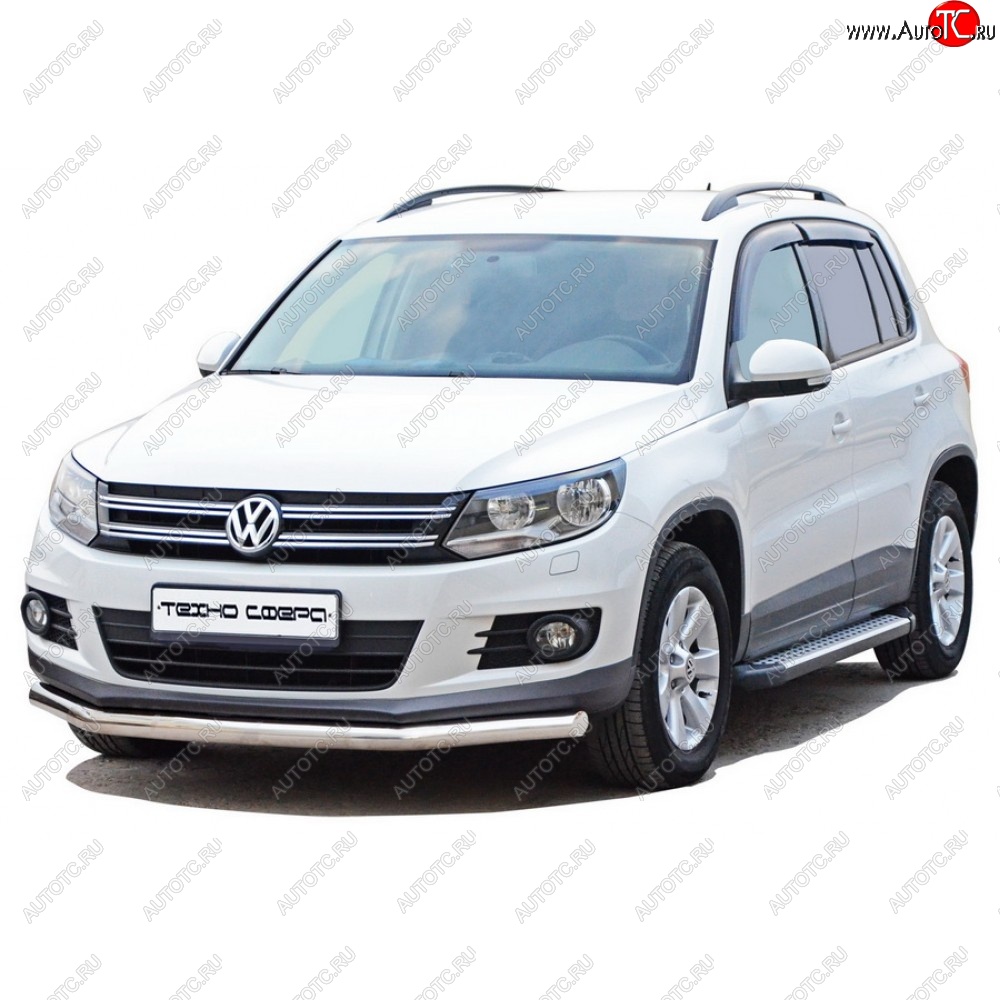 21 799 р. Порожки для ног Бумер (алюминий) Volkswagen Tiguan NF рестайлинг (2011-2017)  с доставкой в г. Вологда