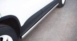 12 299 р. Защита порогов из круглой трубы диаметром 63 мм (Track & Field) Russtal Volkswagen Tiguan NF рестайлинг (2011-2017) (Защита порогов с со скосами на торцах (вариант 1))  с доставкой в г. Вологда. Увеличить фотографию 9
