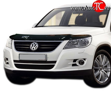 3 299 р. Дефлектор капота NovLine Volkswagen Tiguan NF дорестайлинг (2006-2011)  с доставкой в г. Вологда