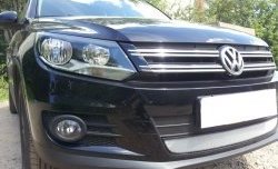 1 539 р. Сетка на бампер Sport&Style Russtal (хром) Volkswagen Tiguan NF рестайлинг (2011-2017)  с доставкой в г. Вологда. Увеличить фотографию 2