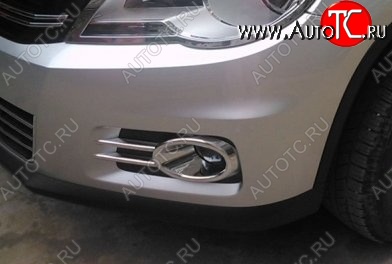 3 599 р. Подиумы противотуманных фар СТ Volkswagen Tiguan NF рестайлинг (2011-2017)  с доставкой в г. Вологда