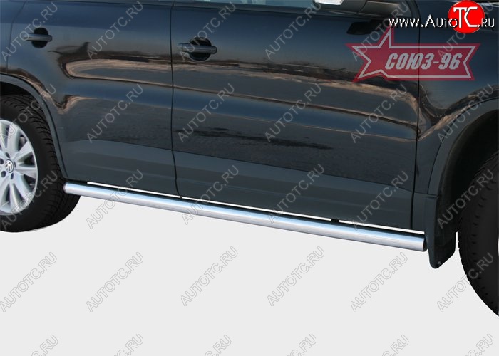 17 999 р. Защита порогов Souz-96 (d60) Volkswagen Tiguan NF рестайлинг (2011-2017)  с доставкой в г. Вологда