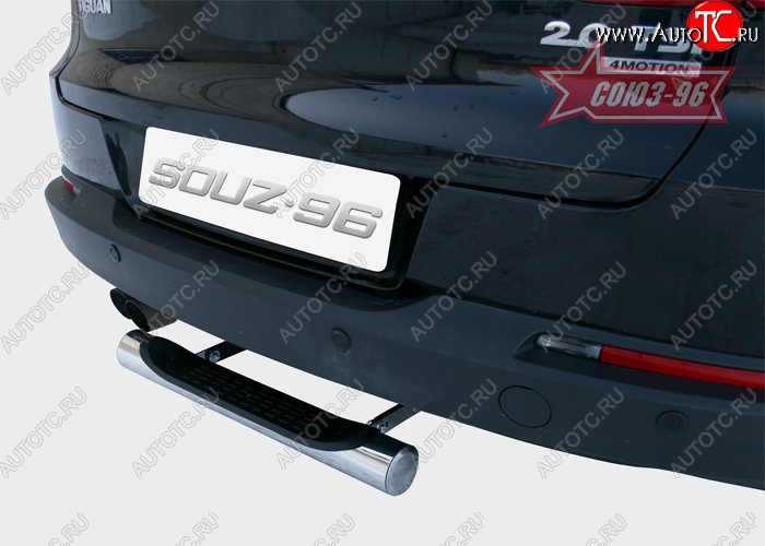 15 569 р. Защита заднего бампера с проступью Souz-96 (d76) Volkswagen Tiguan NF рестайлинг (2011-2017)  с доставкой в г. Вологда