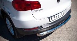 16 999 р. Одинарная защита заднего бампера из трубы диаметром 76 мм (Sport & Style) SLITKOFF Volkswagen Tiguan NF рестайлинг (2011-2017)  с доставкой в г. Вологда. Увеличить фотографию 4